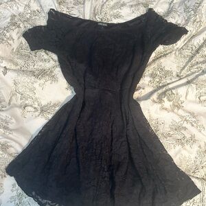 lace off shoulder dress